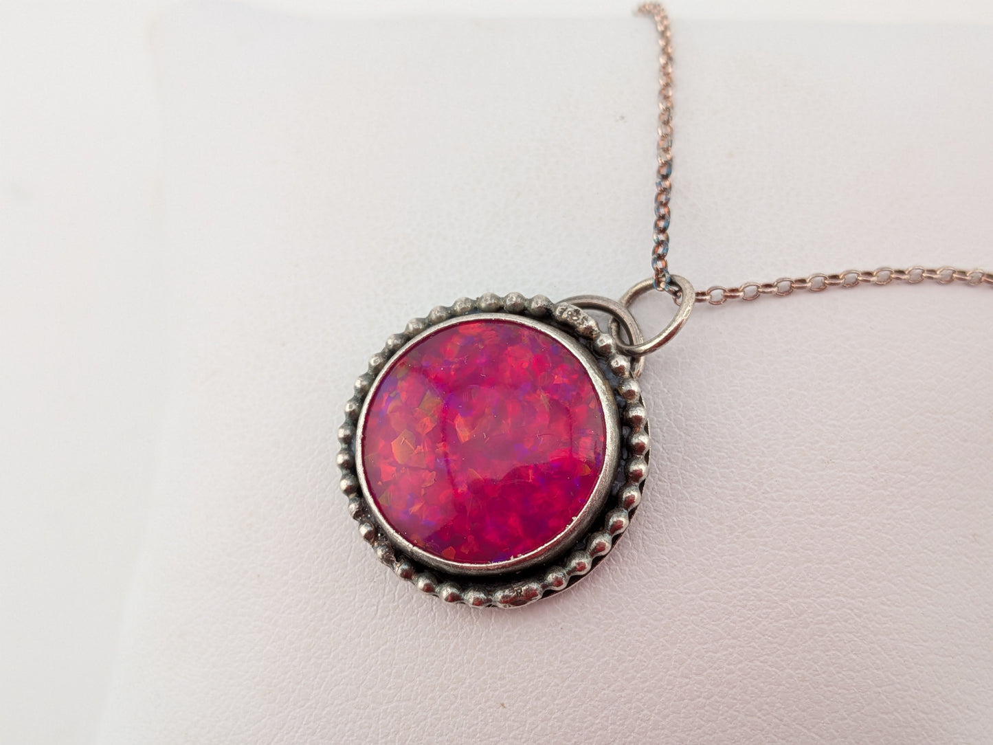 Hot Pink Opal Pendant