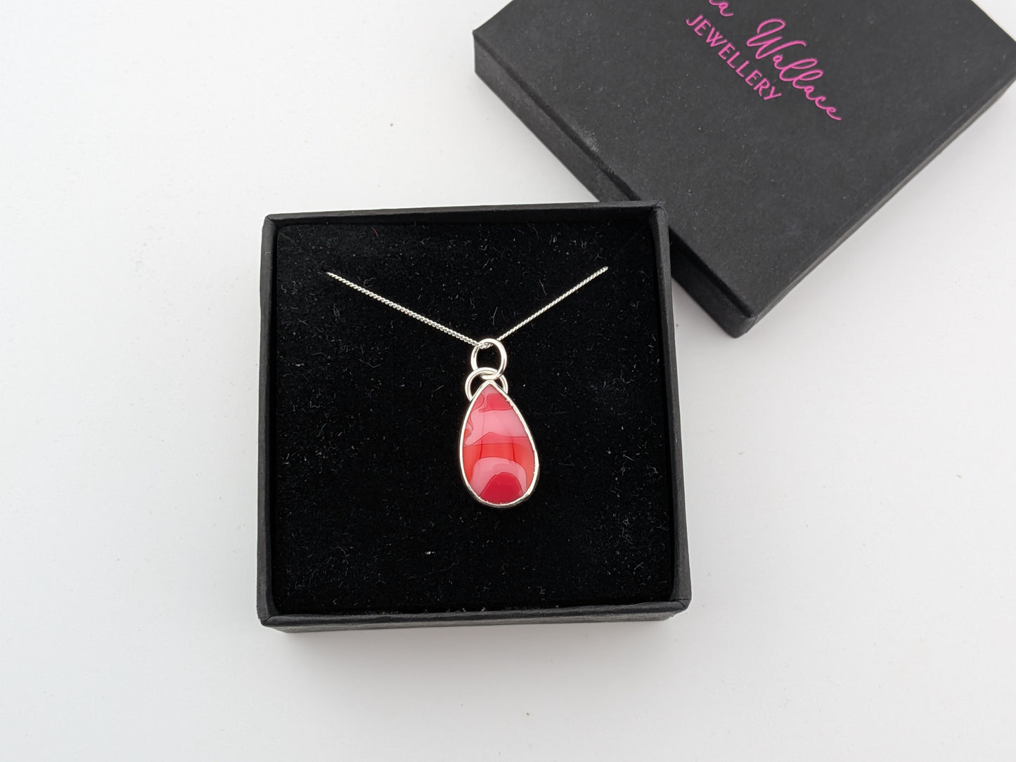 Pink and Red Acrylic Pendant