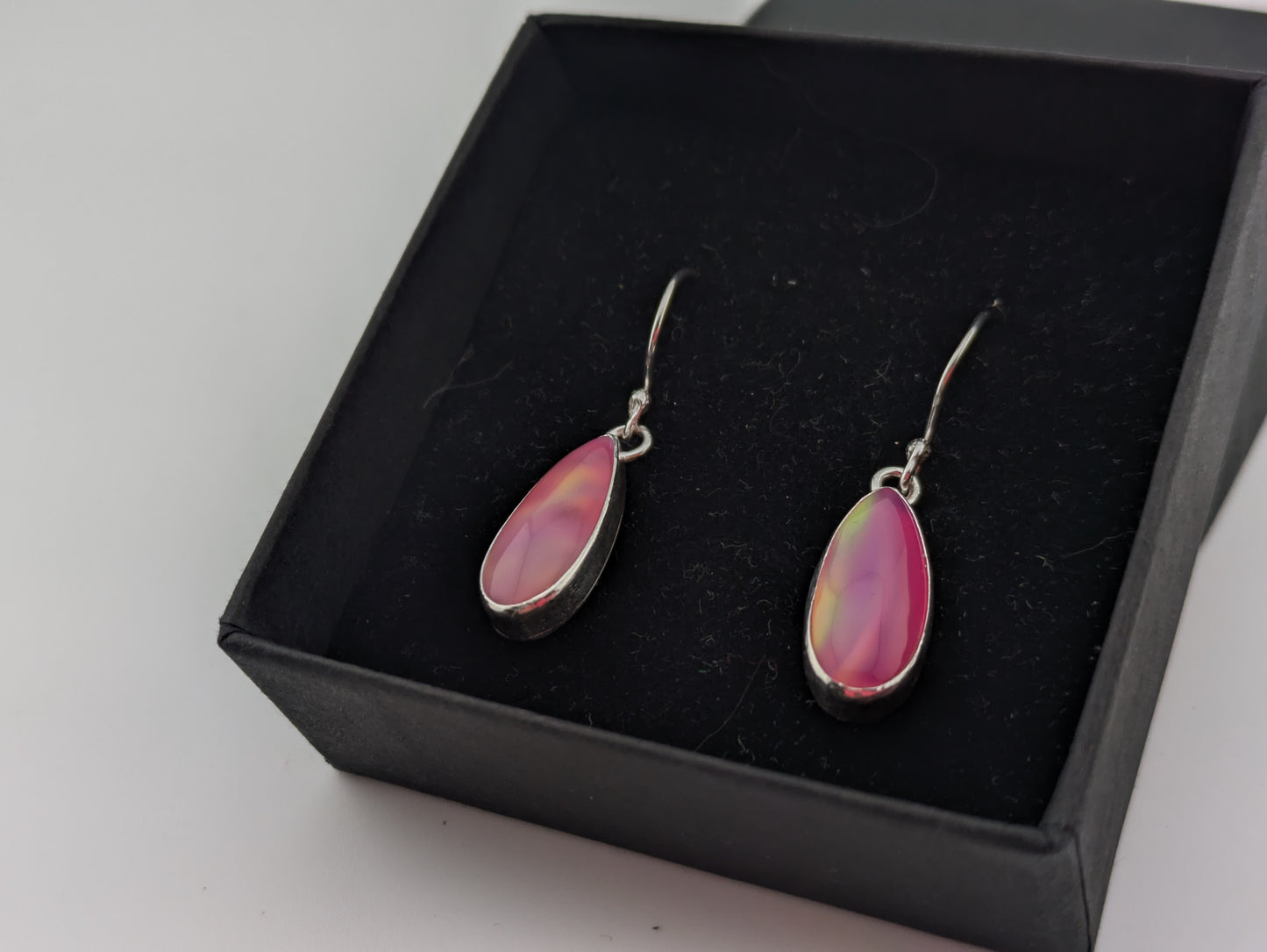 Hot Pink Aurora Opal Drops