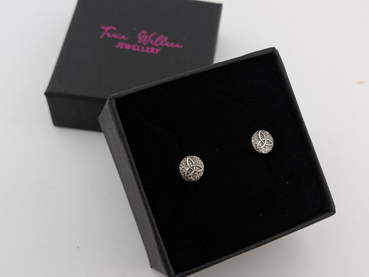 Mini Celtic Triquetra Studs