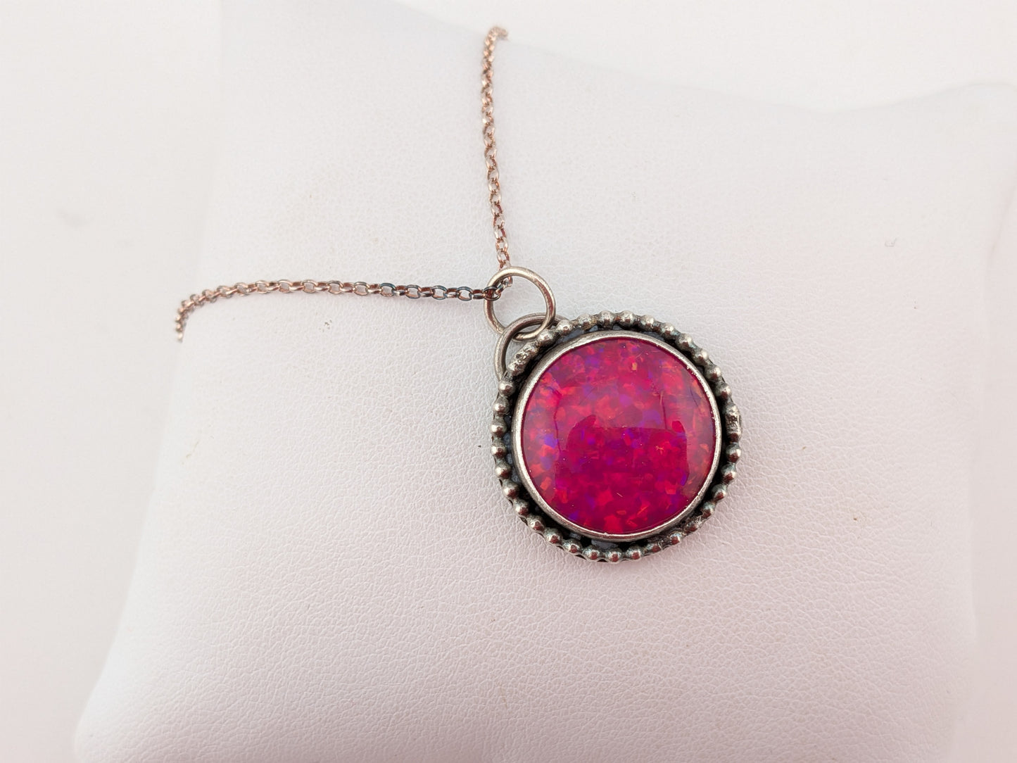 Hot Pink Opal Pendant