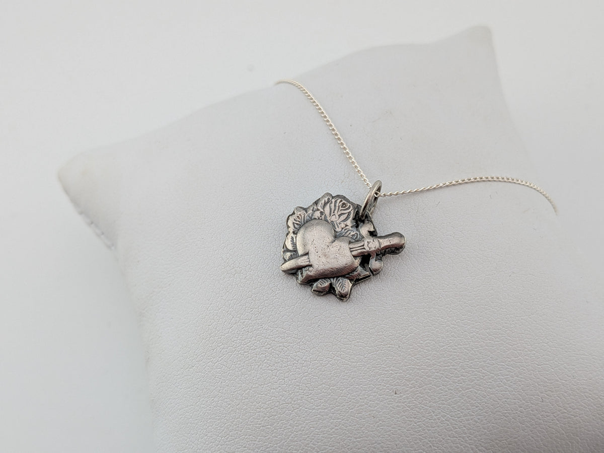 Heart and Dagger Pendant