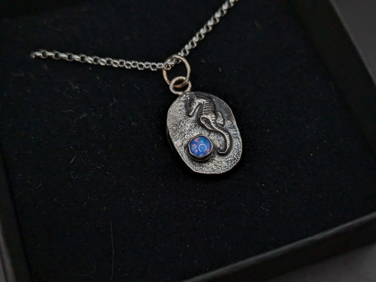 Seahorse and Opal Necklace