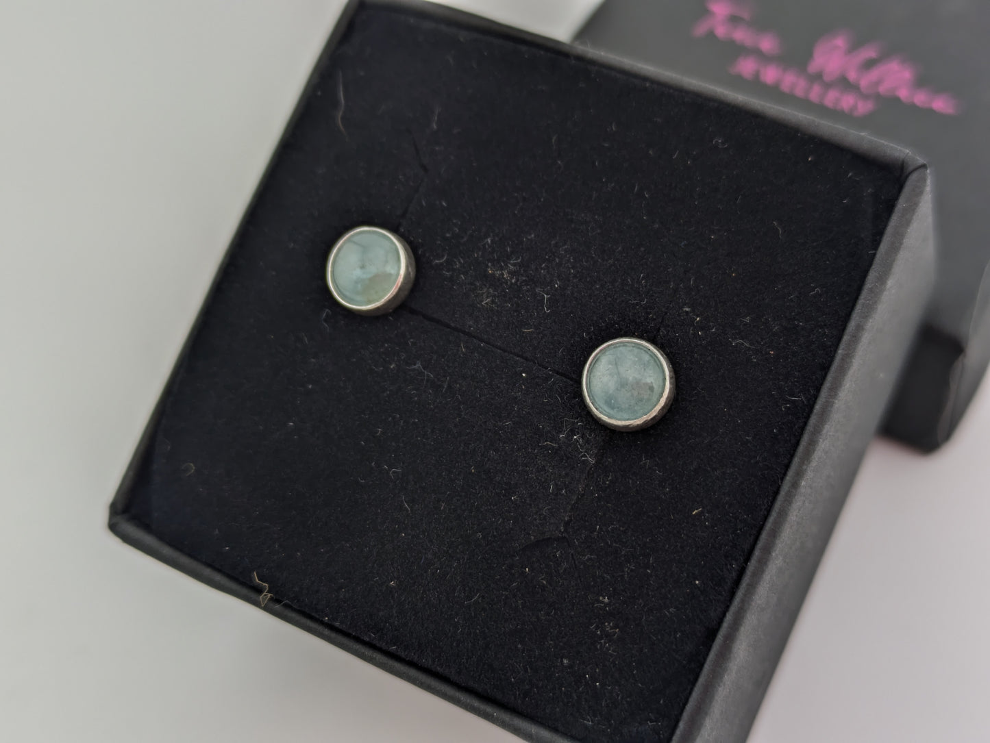 Aquamarine Sterling Silver Studs