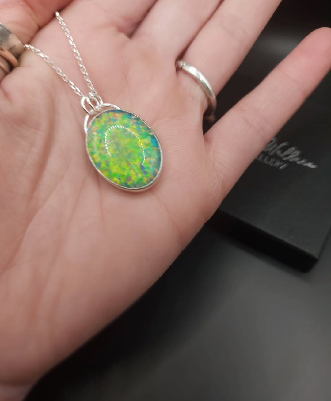 Bello Opal Sterling Silver Pendant