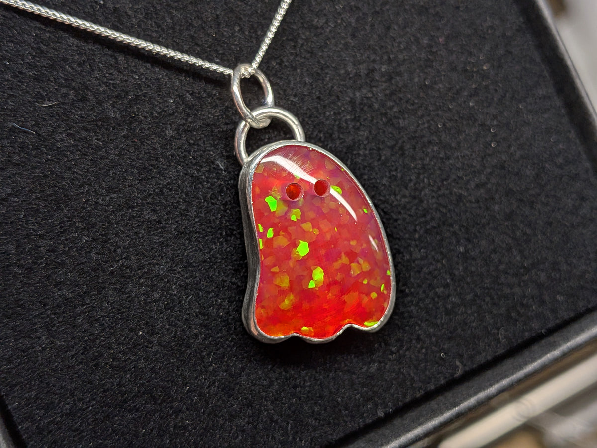 Glitter Opal Ghost Pendant