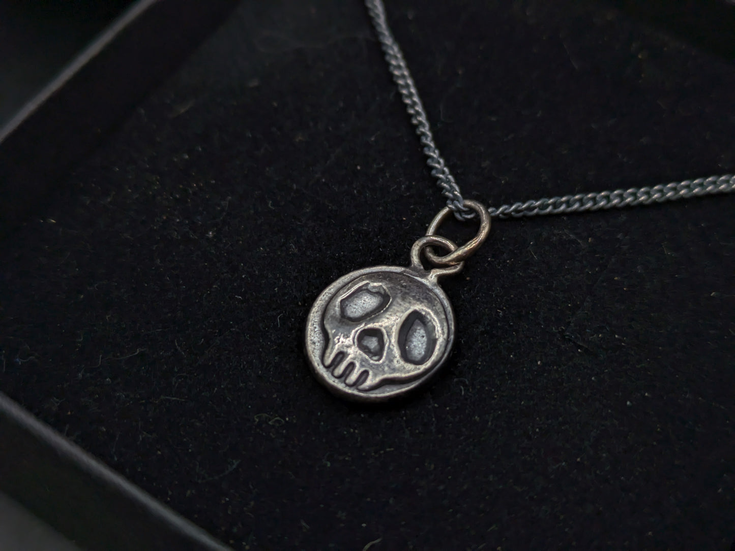 Solid Silver Skull Pendant