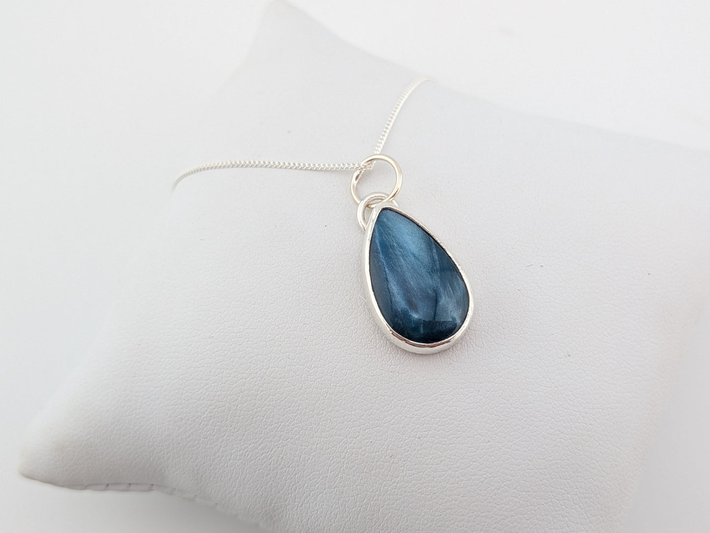 Blue Bowlerite Teardrop Pendant