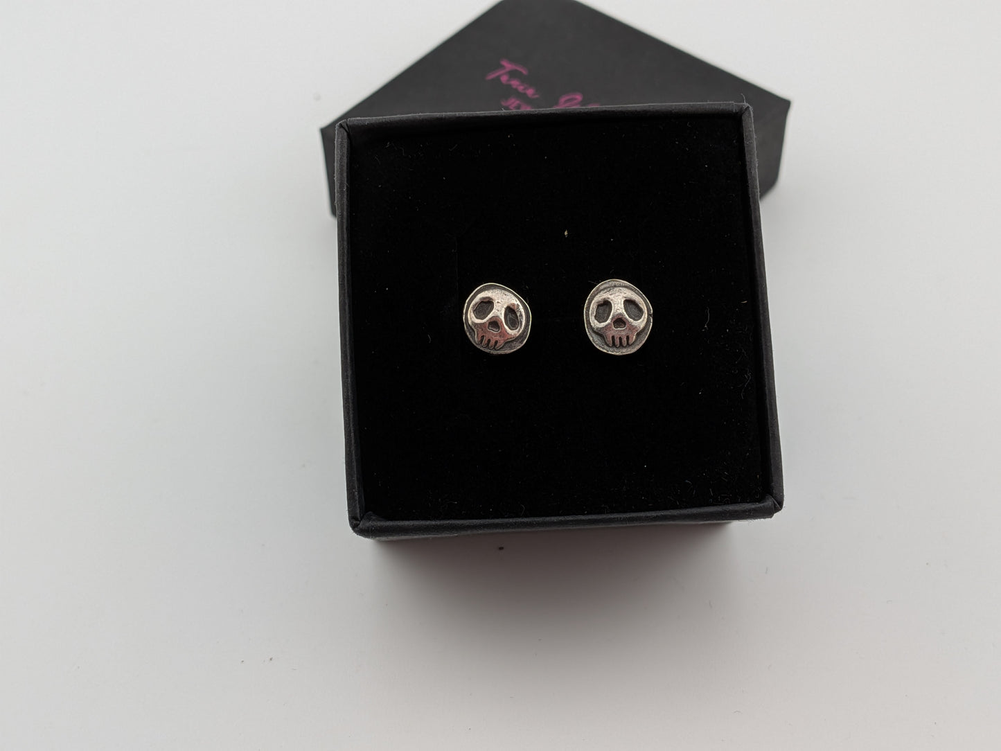 Solid Silver Skull Studs