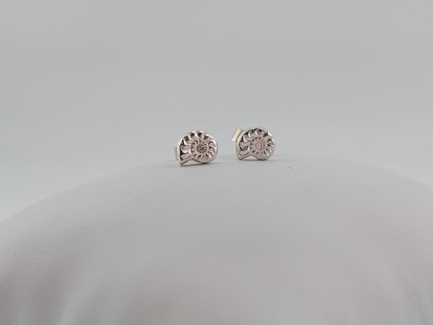 Sterling Silver Ammonite Studs