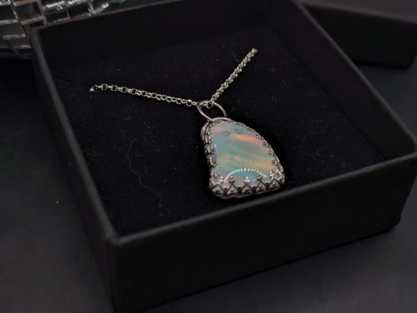 Aurora Opal Ghost Pendant
