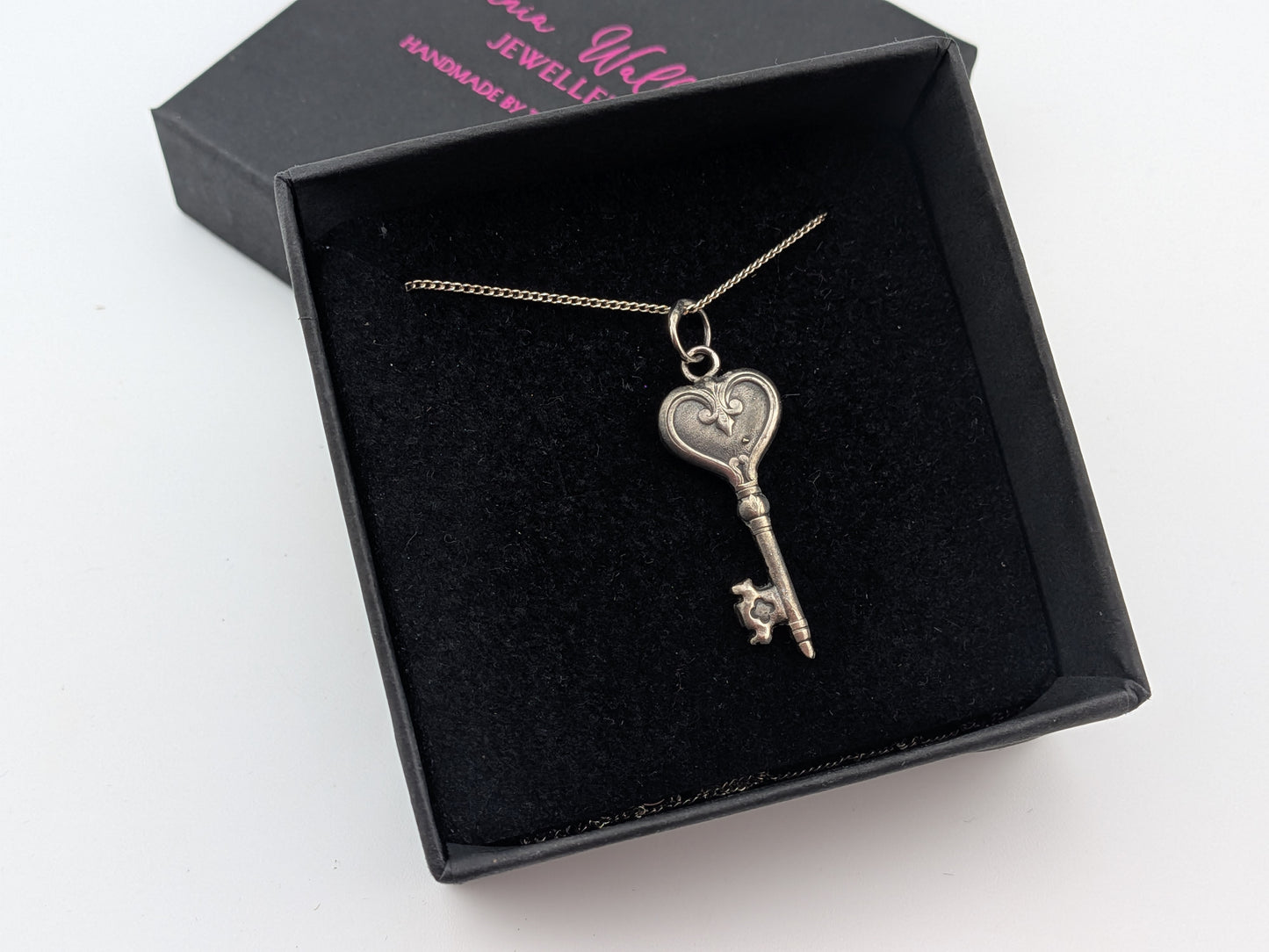 Ornate Heart Key Pendant