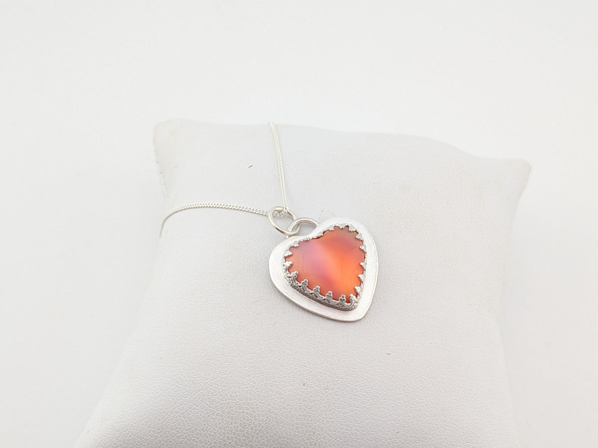 Aurora Opal Heart Pendant