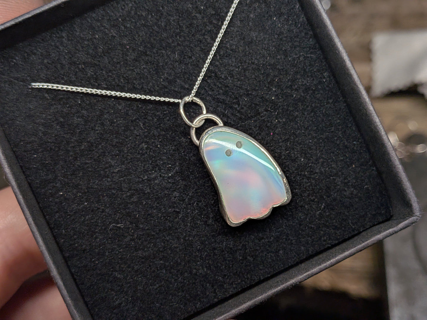 Aurora Opal Ghost Pendant