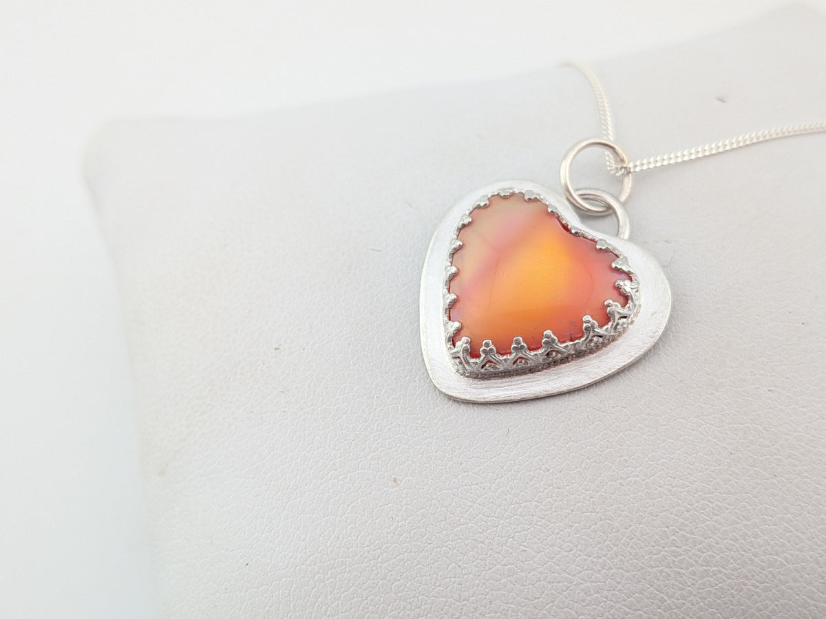 Aurora Opal Heart Pendant