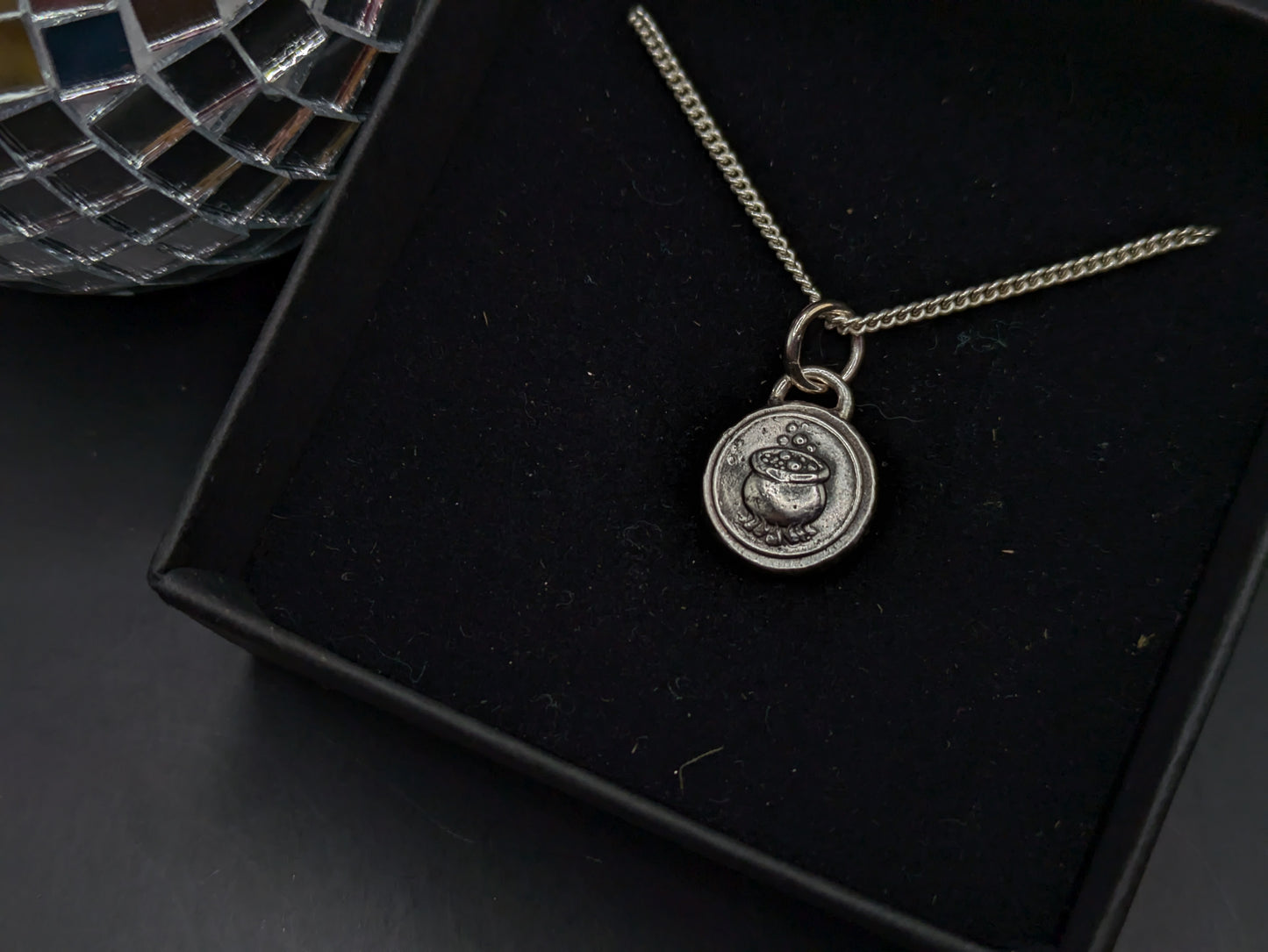 Bubbling Cauldron Pendant on Chain