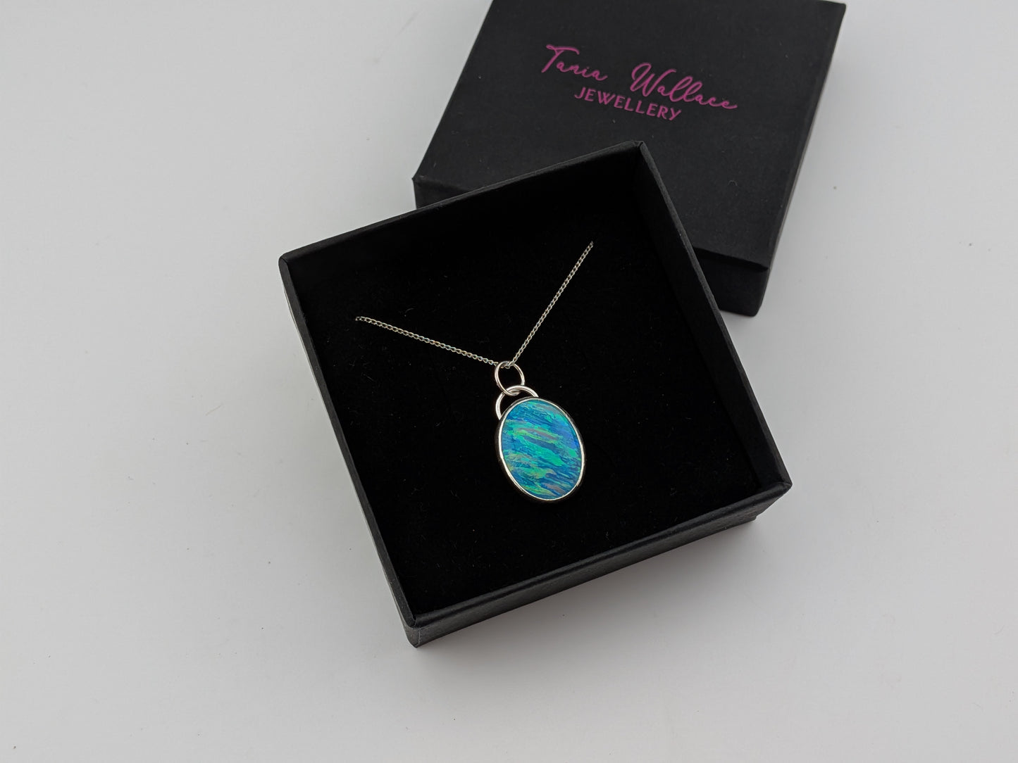 Ocean Blue Bello Opal Pendant