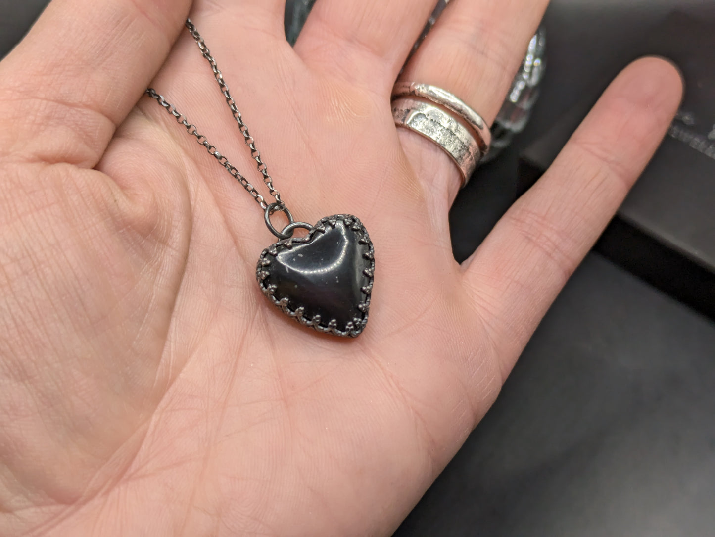 Pool Ball Heart Pendant