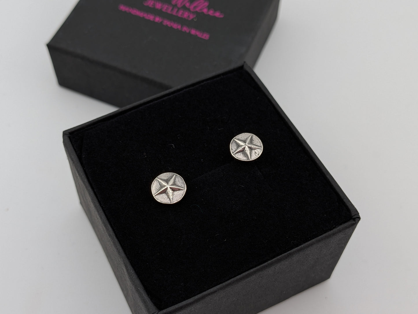 Oxidised Star Studs - Singles or Pairs