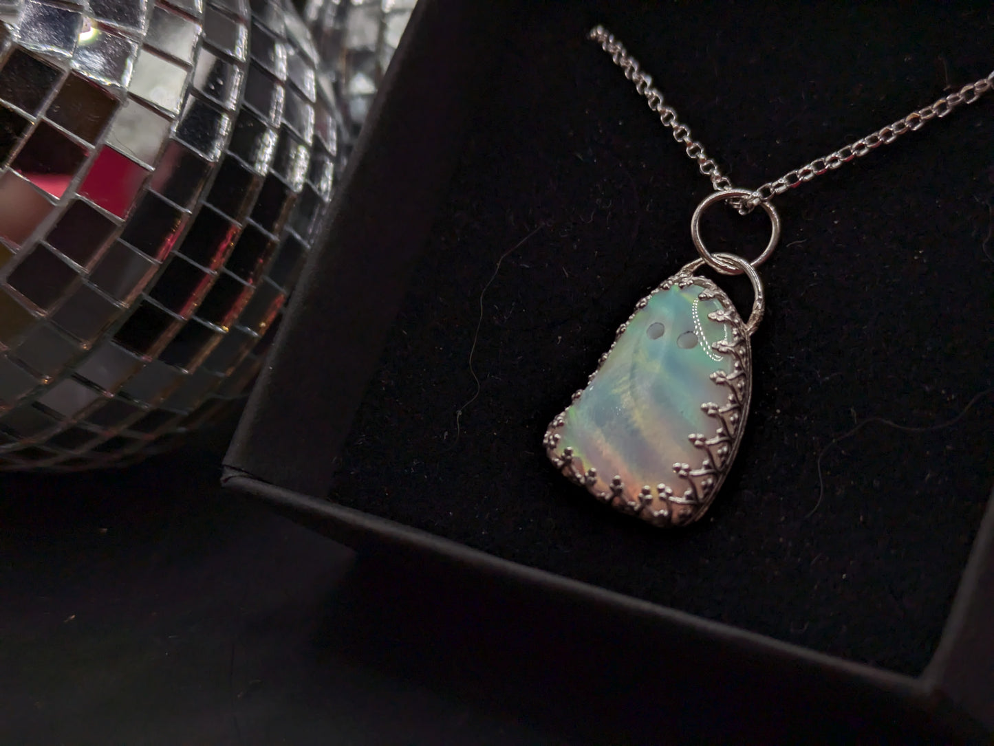Aurora Opal Ghost Pendant