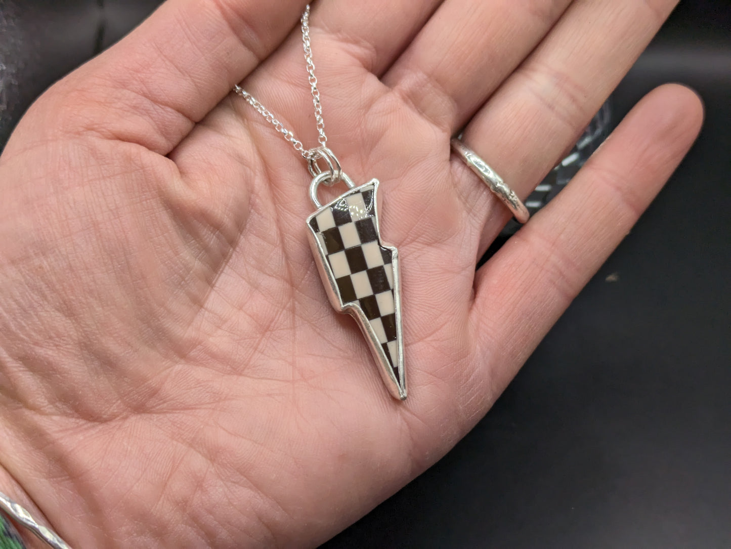 Checkerboard Bolt Pendant