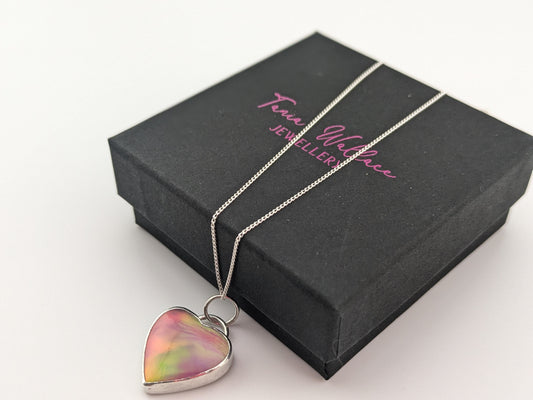 Aurora Opal Heart Pendant