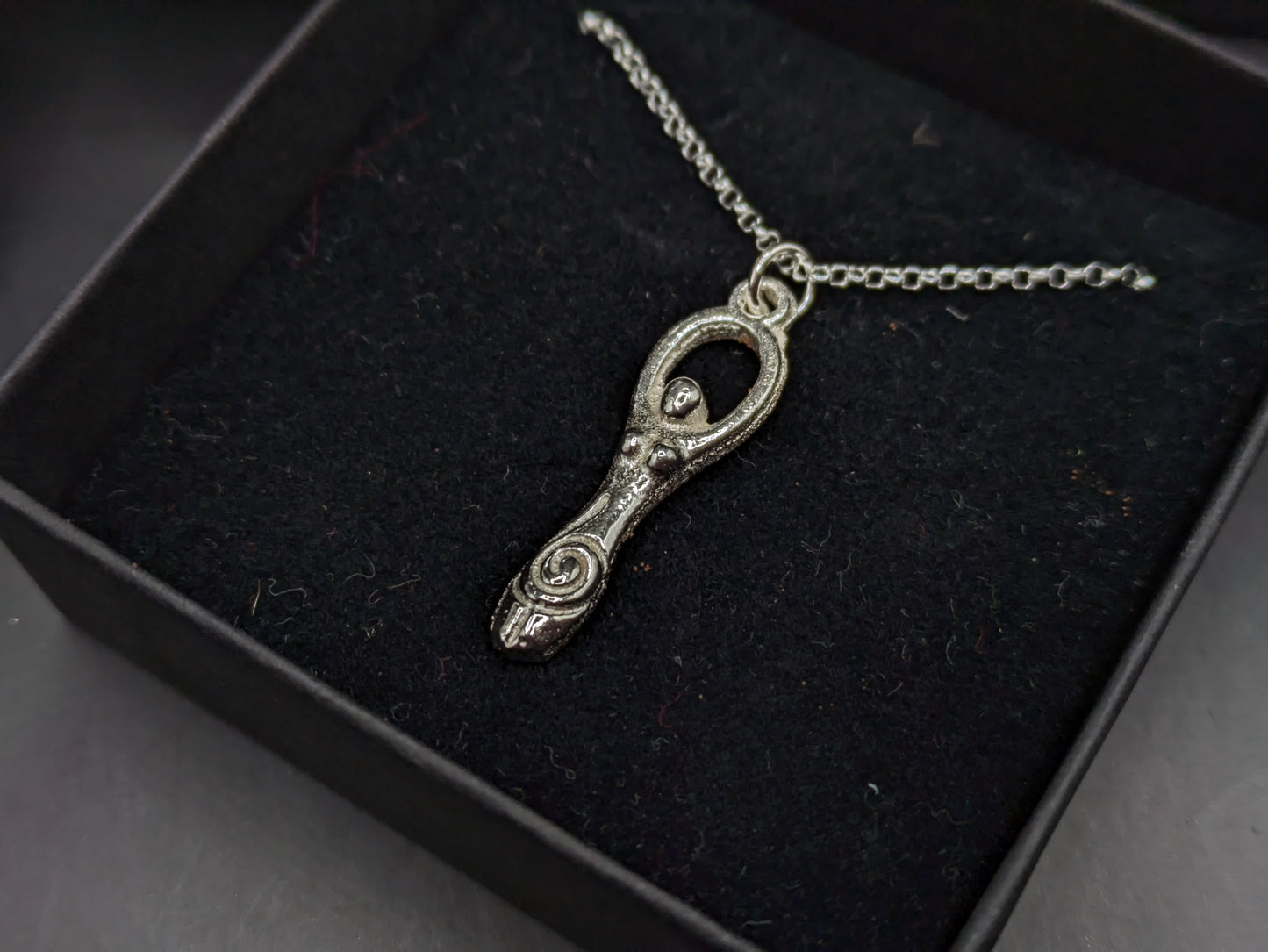 Solid Silver Goddess Pendant