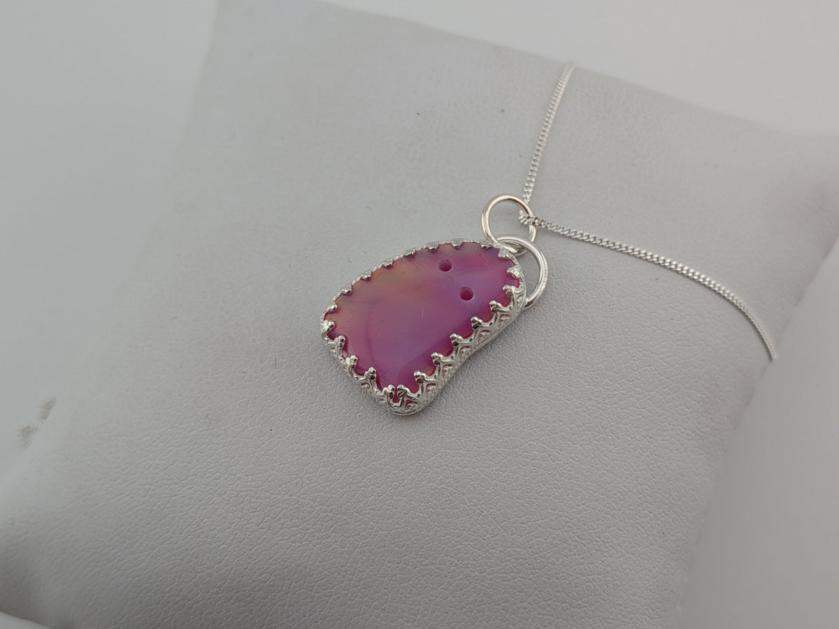Iridescent Aurora Opal Ghost Pendant