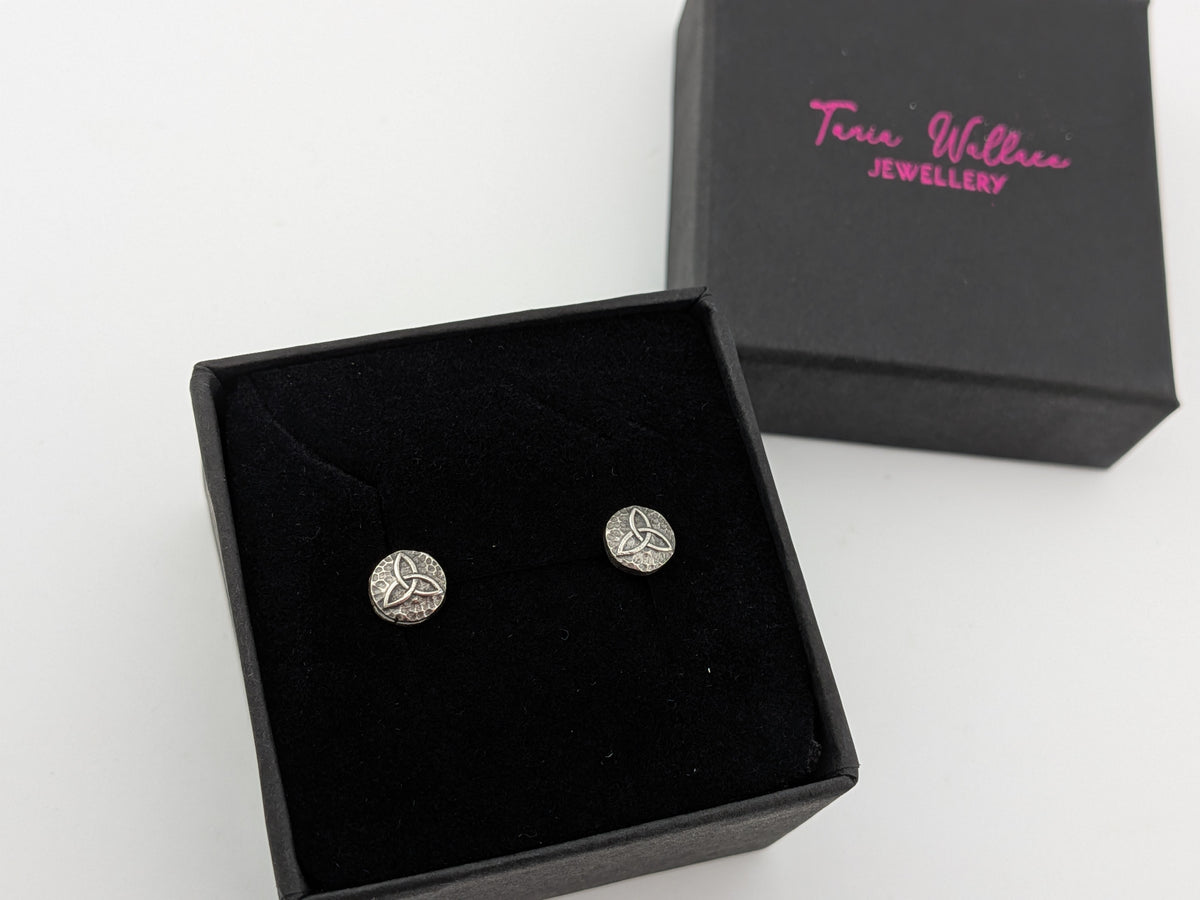 Mini Celtic Triquetra Studs