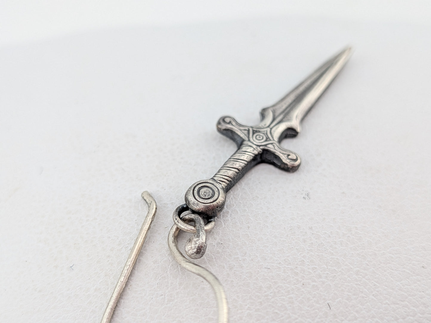 Sword Sterling Silver Single Drop