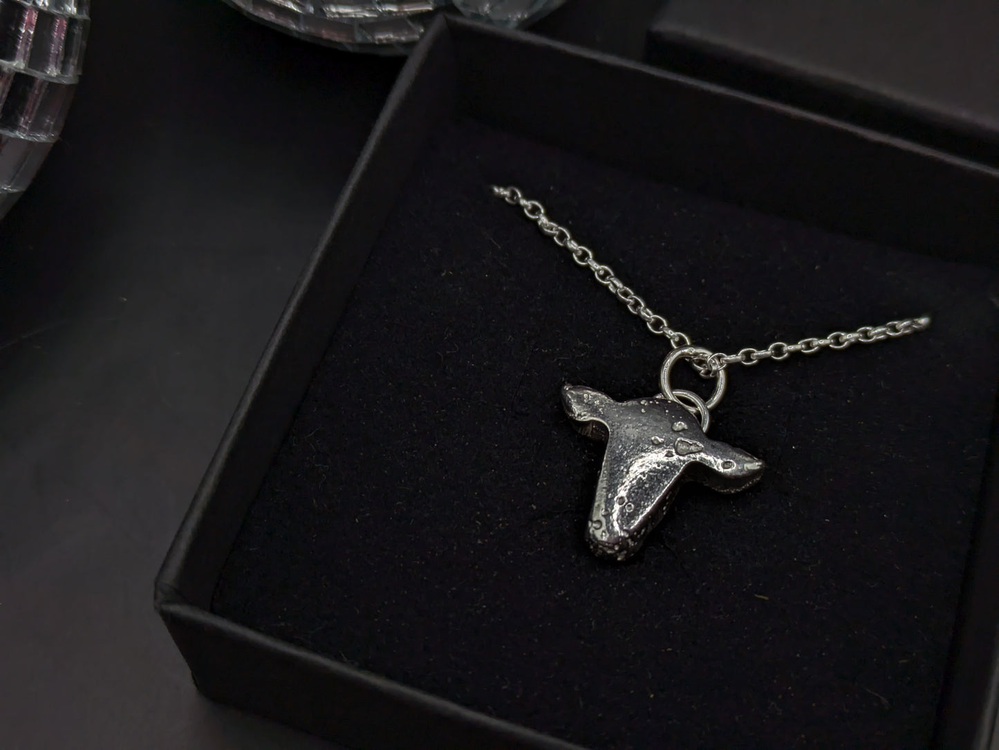 Sand Cast Cow Head Pendant