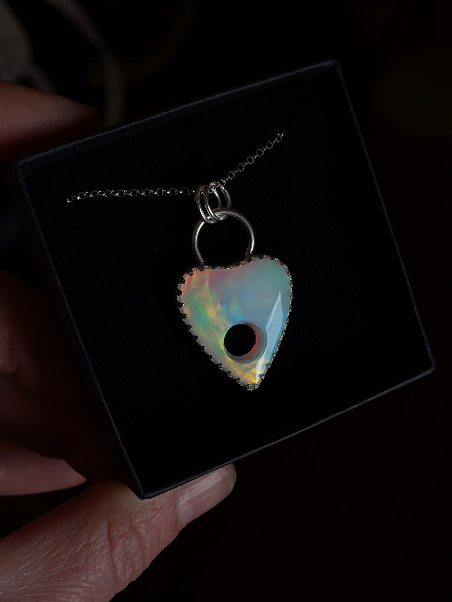 Aurora Opal Planchette Pendant