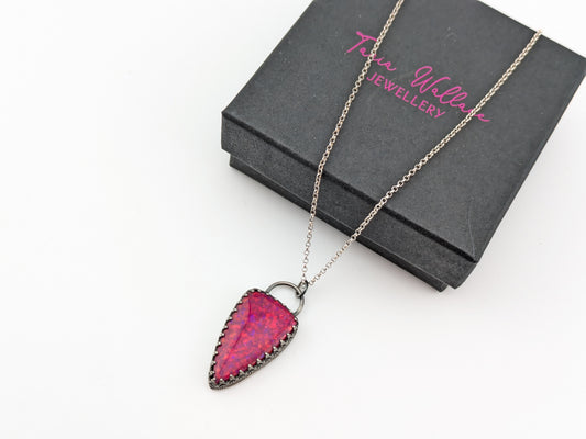Hot Pink Opal Pendant