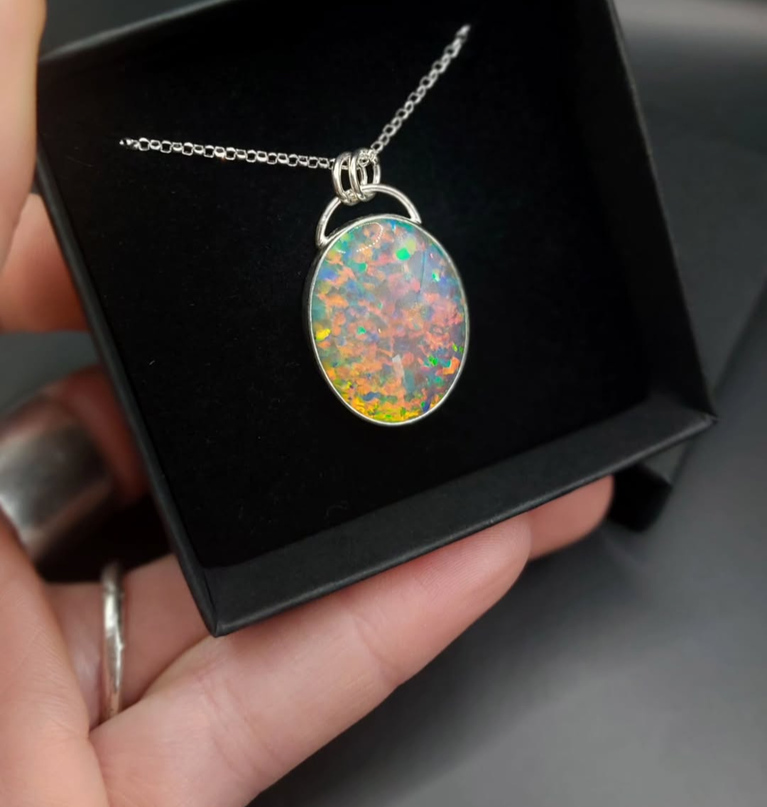 Bello Opal Sterling Silver Pendant