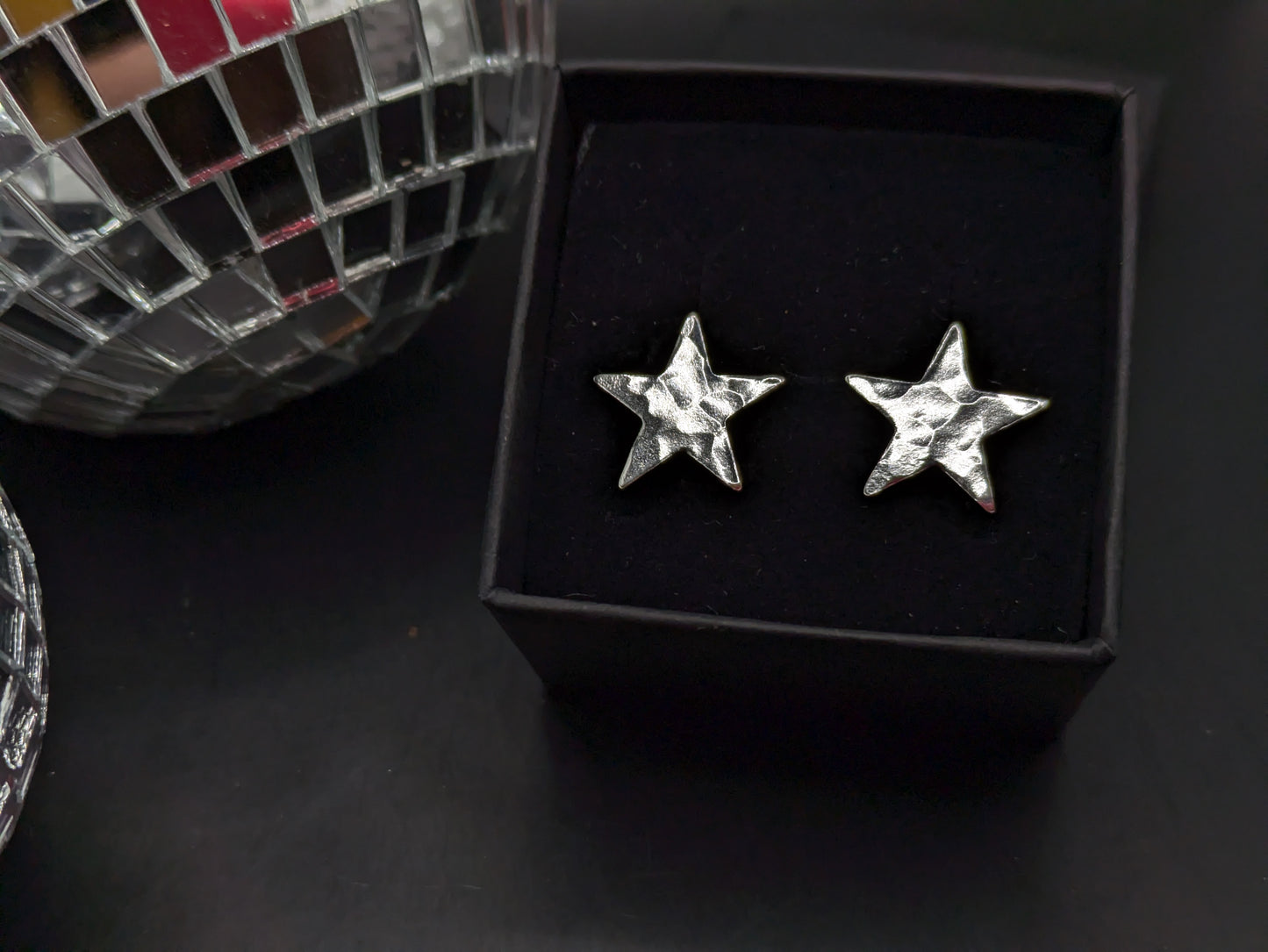 Textured Star Studs