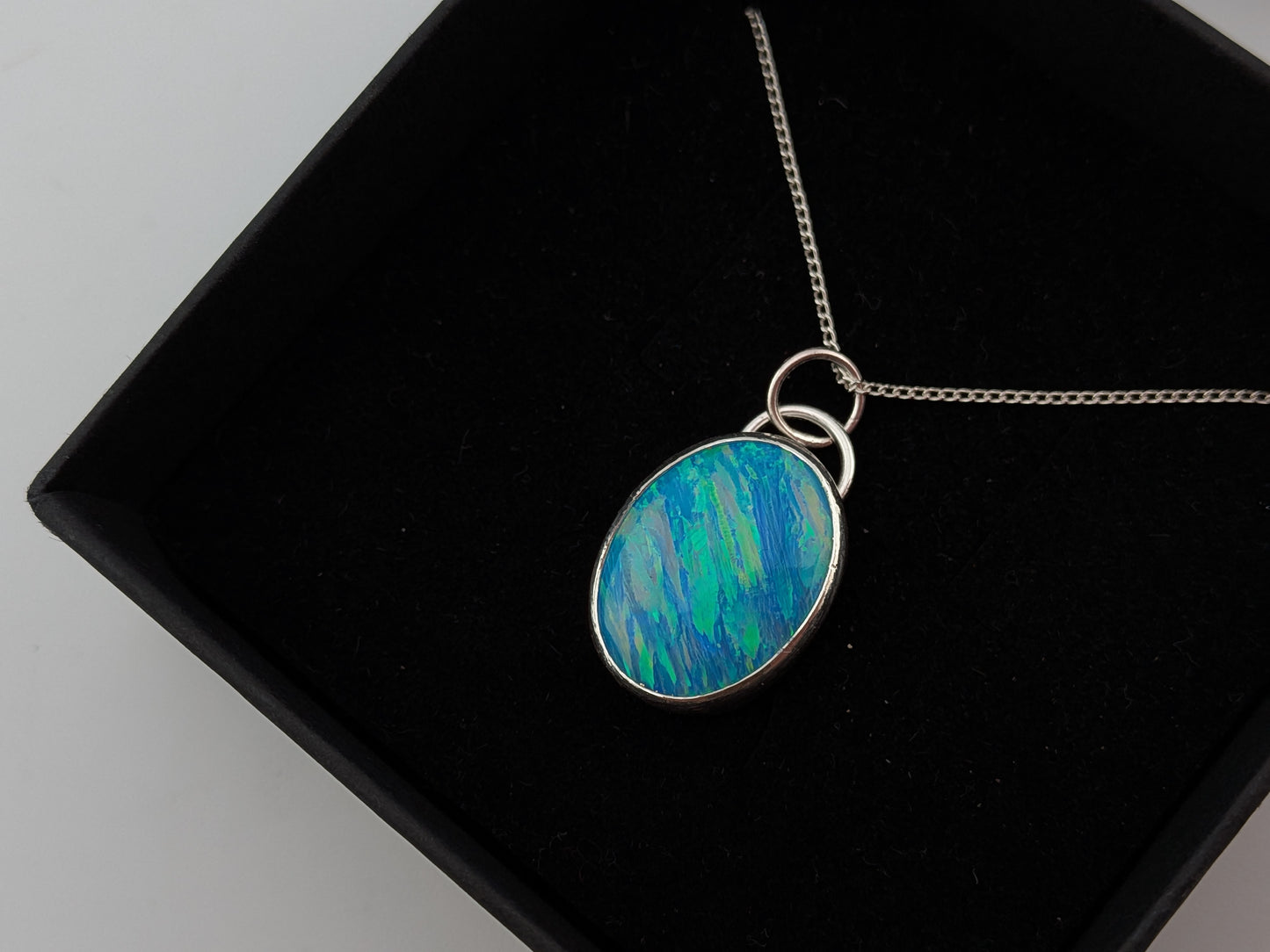 Ocean Blue Bello Opal Pendant