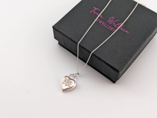 Celtic Heart Sterling Silver Pendant
