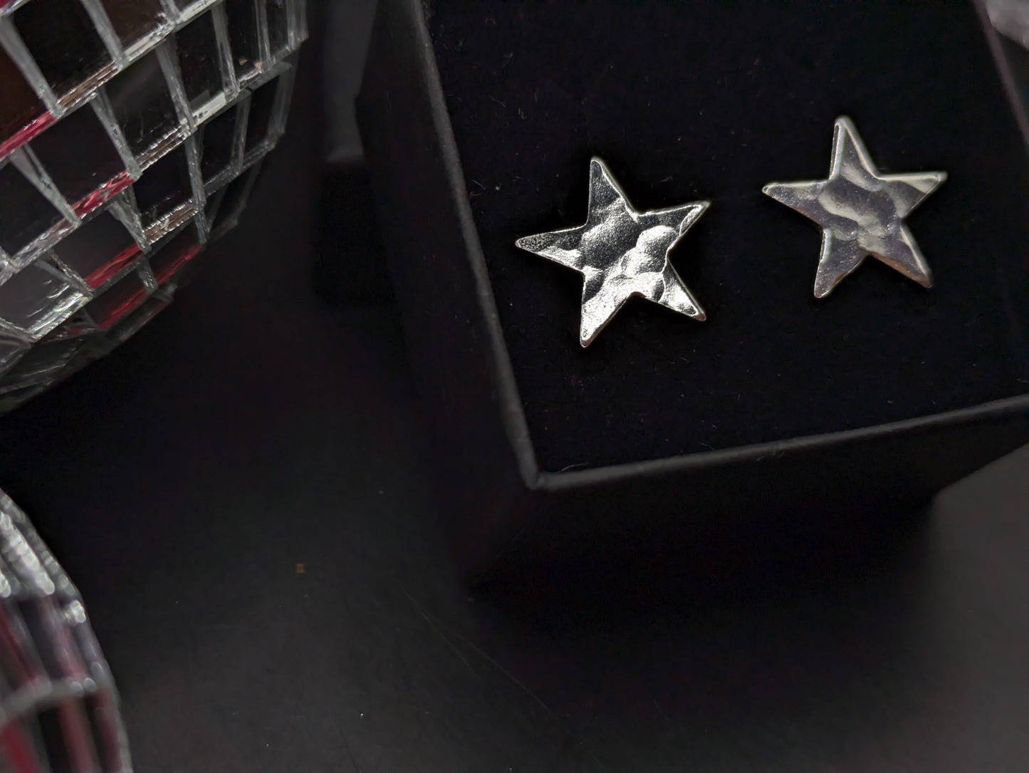 Textured Star Studs