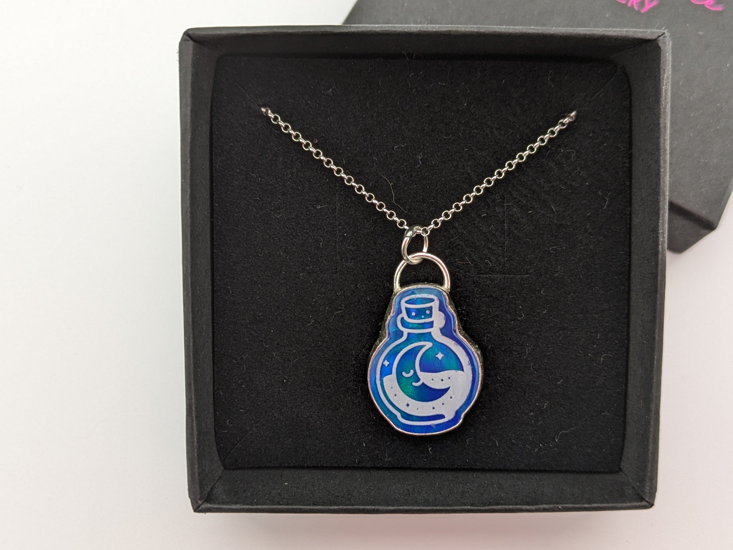 Aurora Opal Potion Bottle Pendant