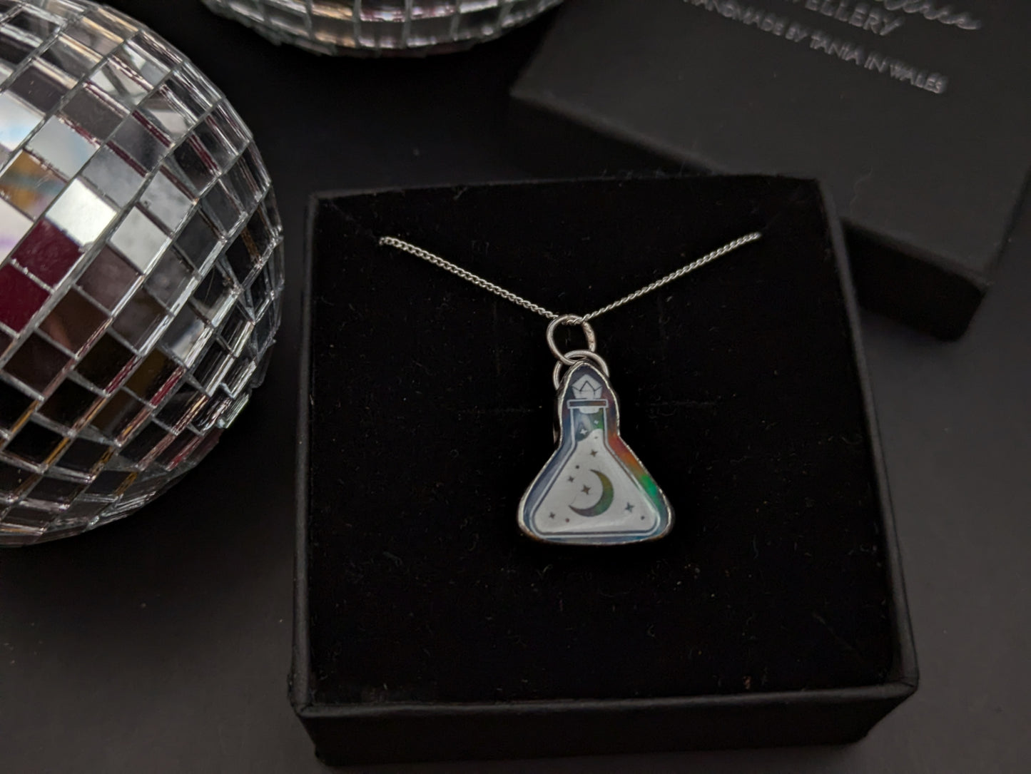 Sterling Silver Aurora Opal Potion Bottle Pendant