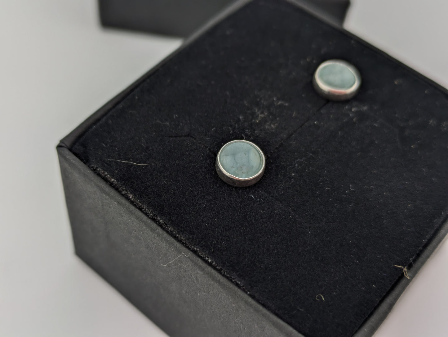 Aquamarine Sterling Silver Studs