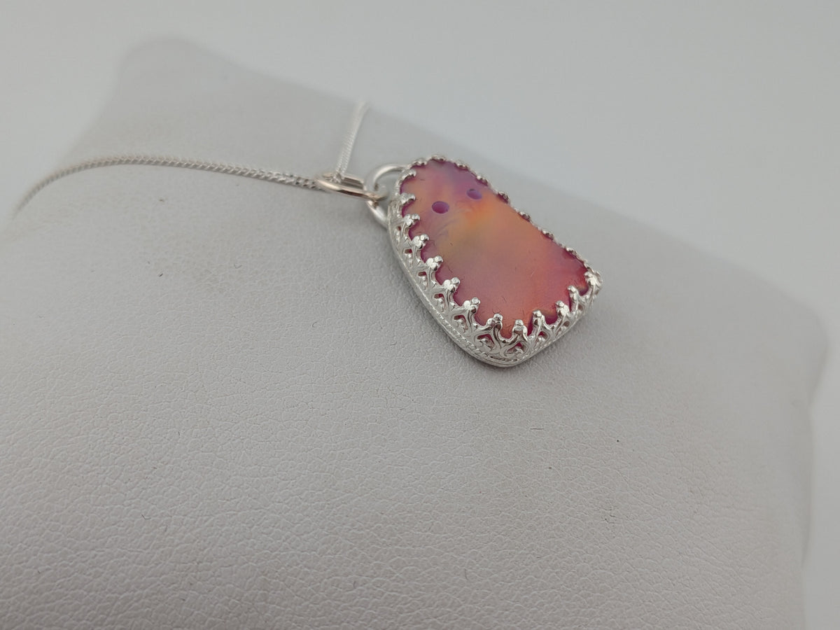 Iridescent Aurora Opal Ghost Pendant