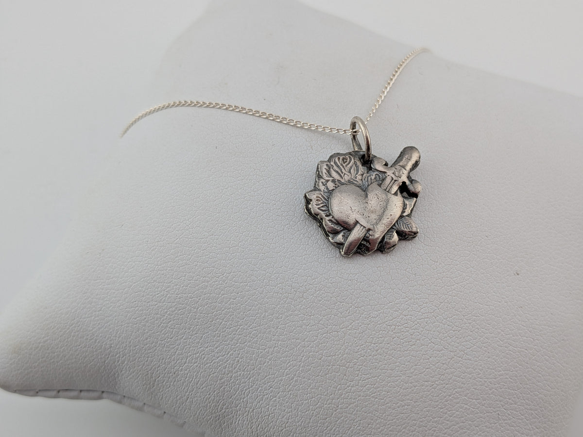 Heart and Dagger Pendant