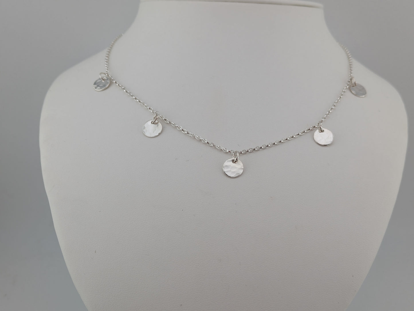 Multi Disc Drop Necklace