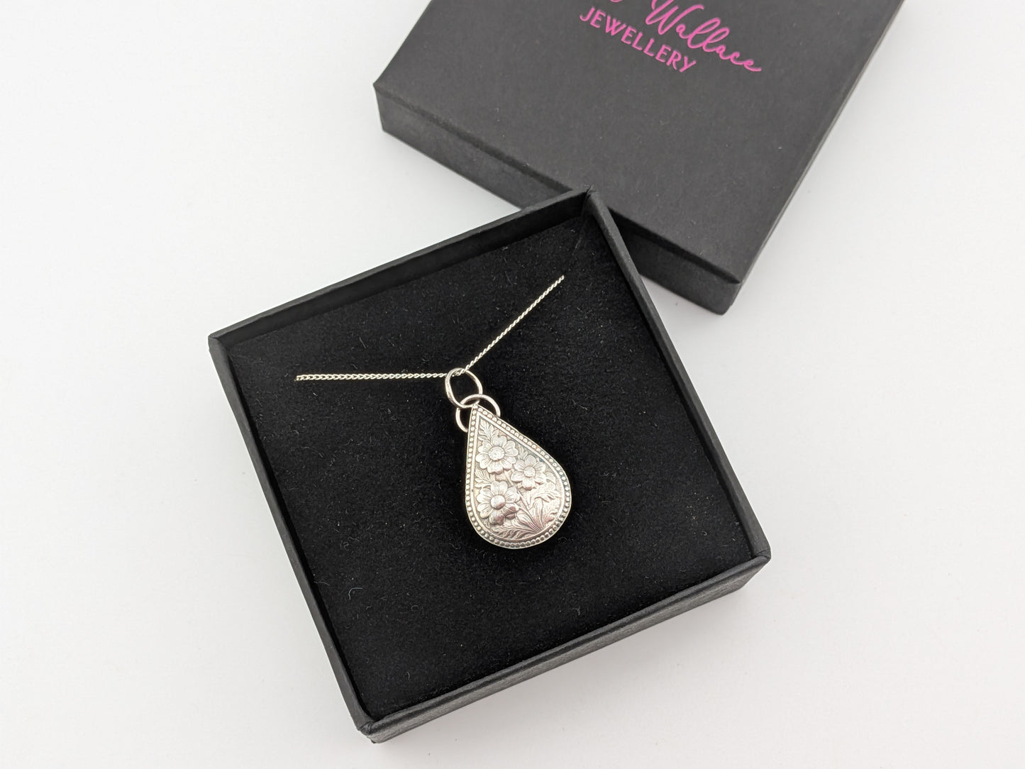 Boho Flower Teardrop Pendant
