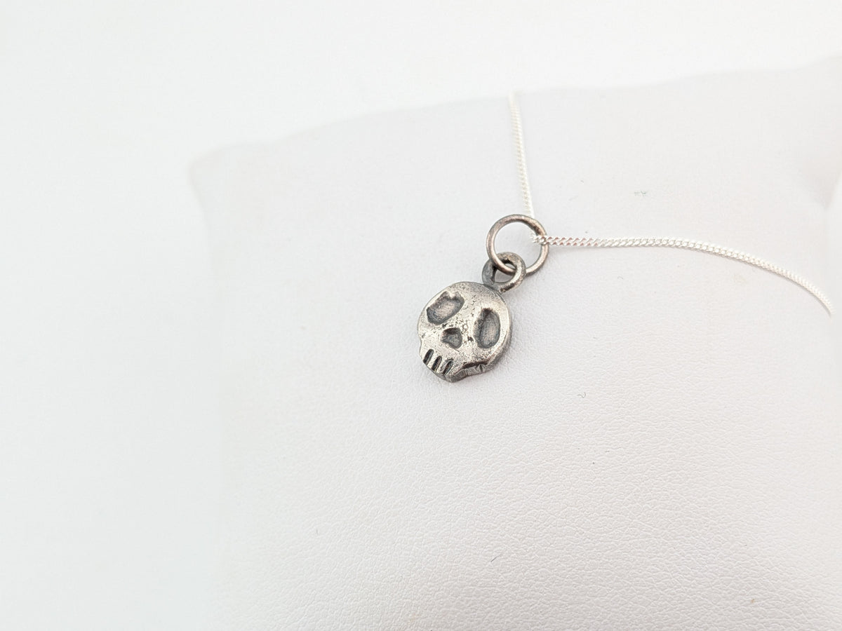 Solid Silver Skull Pendant