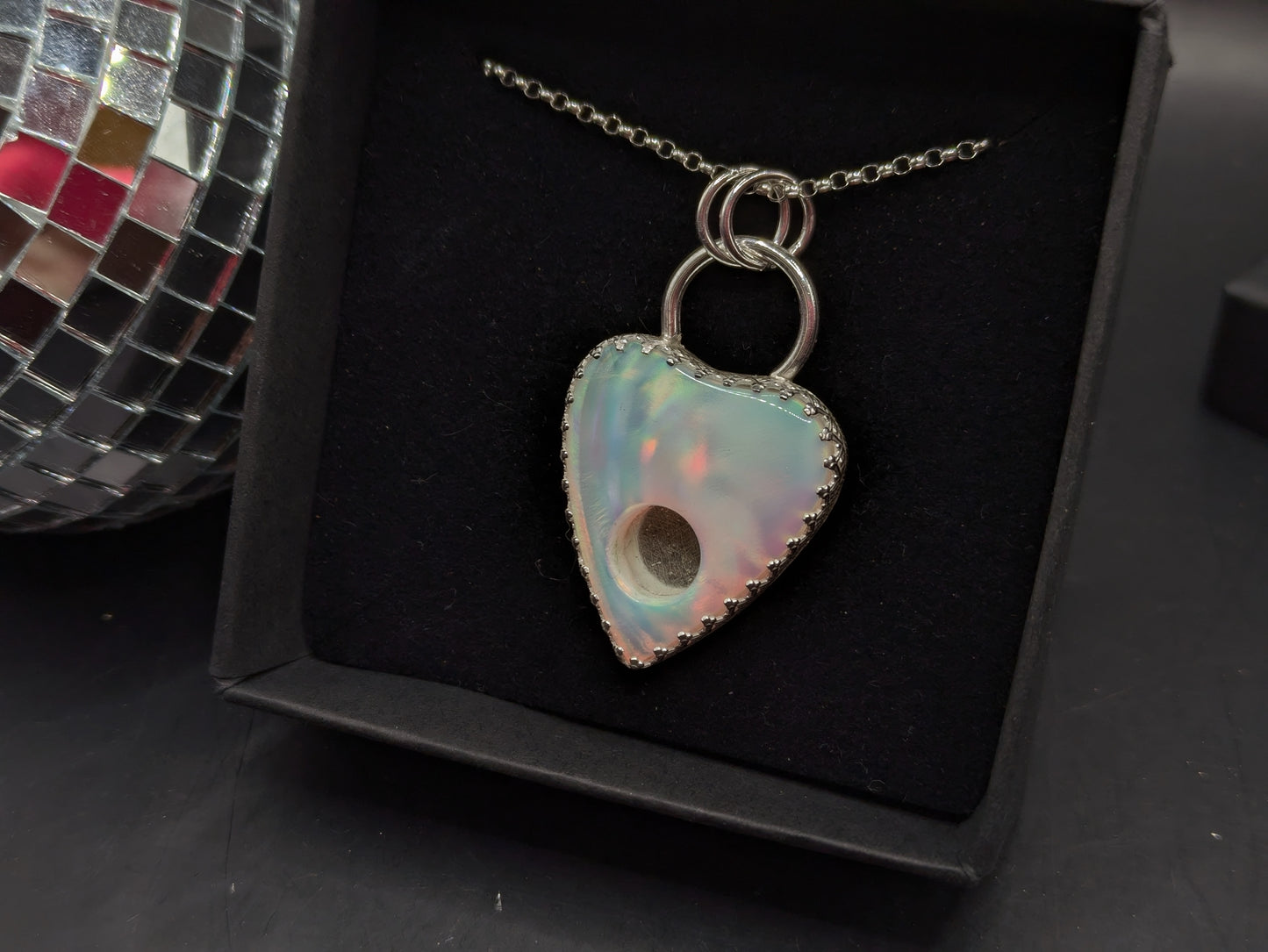 Aurora Opal Planchette Pendant