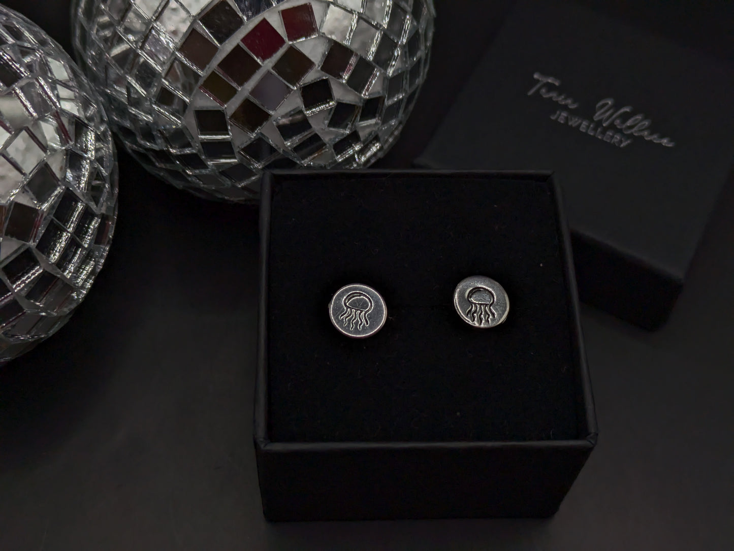 Jellyfish Silver Studs