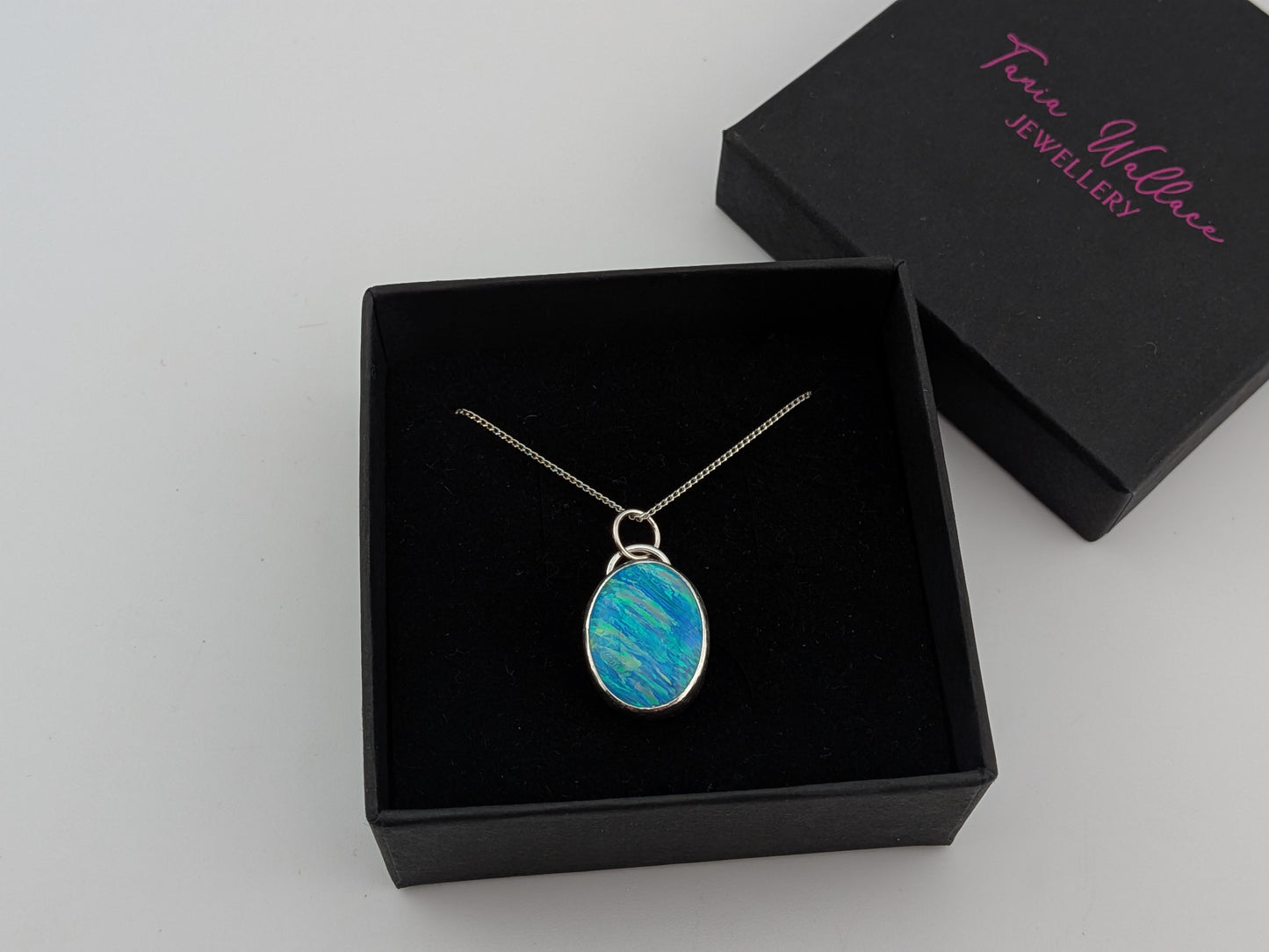 Ocean Blue Bello Opal Pendant