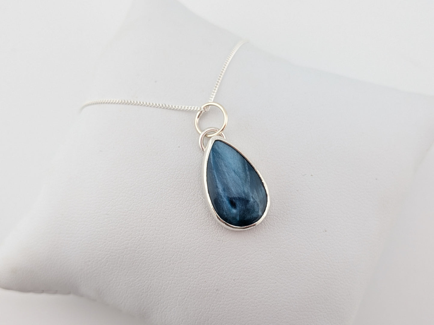 Blue Bowlerite Teardrop Pendant